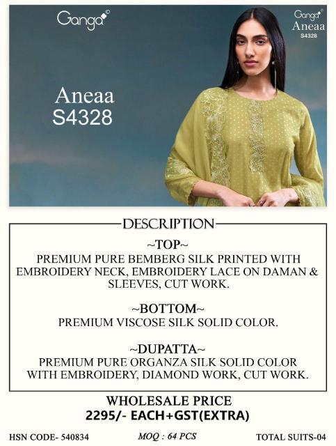 Ganga aneaa 4328 wholesale cod dress materials